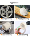 Cotton Polishing Wheel Kit For Drill With Buffing Wheels For Aluminum Chrome Stainless Steel And Metal Polishing applications shown