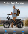 Adult next to All Terrain Off Road Electric Bike For Adults With 2000W Peak Power 16 Inch Wheels 55 Plus Miles On A Charge
