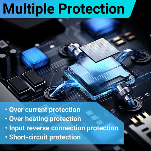 12V To 6V Buck Converter For Vehicles With 11 To 32V Input, 3A Output, highlighting multiple protection features on circuit board