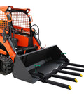 Heavy Duty Clamp On Debris Forks For 48 Inch Loader Bucket Pallet Forks With Five Tines And 2500 Pound Capacity Attachments