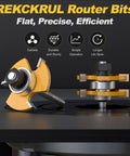 Two Pack Tongue And Groove Router Bit Set With One Quarter Inch Shank And Three Teeth For Clean Precise Tongue Groove Joints