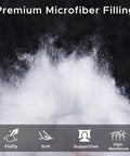 Close-up of fluffy, soft microfiber filling for Set Of 2 12x20 Outdoor Pillow Inserts Waterproof For Patio Porch Couch And Outdoor Furniture White Rectangle Lumbar Throw Pillow Cushions Sofa Cushion Stuffers