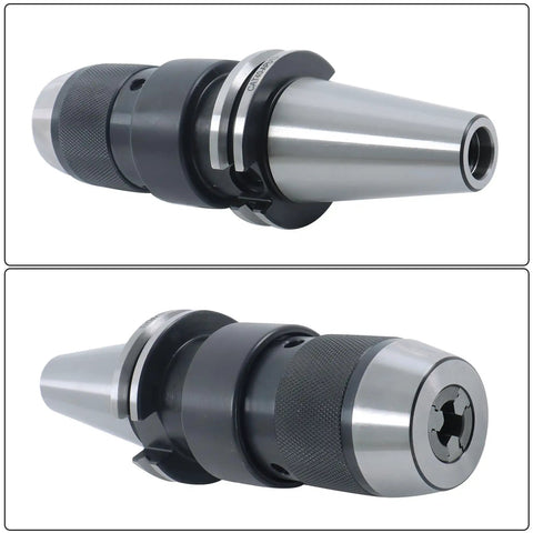 Keyless Collet Chuck For CAT40 CNC Milling Lathe Tool Holder One Half Inch Drill Chuck Spring Steel Frame Ultra Accurate Concentricity