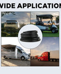 4 Way Trailer Wiring Extension 50 Feet Heavy Duty 14 Gauge 4 Conductor Insulated Cable for RVs and Automotive Use, shown with vehicles