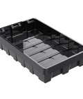 Reusable Seed Tray Set For Easy Grow Seed Starting Microgreens Indoor Gardening And Greenhouse Nurseries No Drain Holes For Mess Free Watering 14.5 By 9 Inches 10 Pack black tray