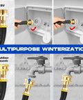 RV Winterizing Kit With Sprinkler Blowout Adapter And Shut Off Valve Quick Connect Plug for RV and Outdoor Faucet
