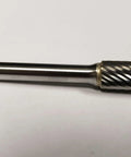 3/8 Inch SC-3 Ball Nose Cylinder Bur Single Cut Solid Carbide Rotary Tool Bit for metalworking and stock removal