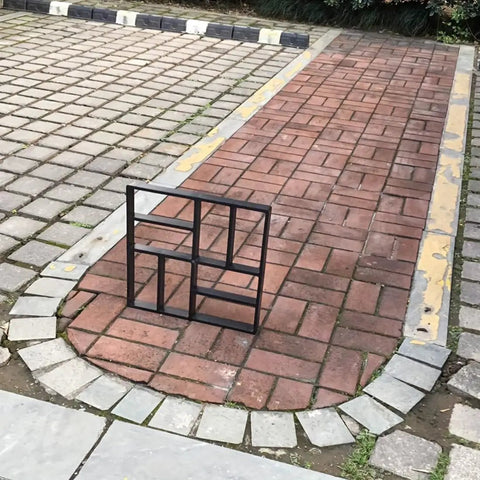 Cross Square Stepping Stone Molds Set For DIY Garden Pathways And Patios, reusable paving mold with 8 unique shapes on a path.