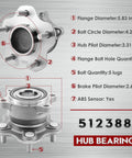 Nissan Rear Wheel Bearing And Hub Assembly Two Pieces For 2007 To 2018 Altima 2009 To 2019 Maxima with specifications