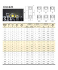 Diagram and specs of Four Pack S6009ZZ Deep Groove Ball Bearings 45x75x16mm ABEC5 Stainless Steel With Double Metal Shields