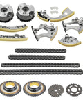 Audi Beefed Up Timing Chain Kit For 3.0 TFSI EA837 V6 Supercharged Engines display with camshaft phasers and components
