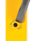 Pro Grade 7 Piece Punch And Chisel Set Built With High Carbon Steel For Metalworking close-up of chisel on yellow metal surface