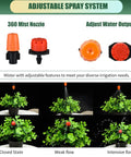 All In One 300 Piece Drip Irrigation Fittings Kit adjustable emitters and mist nozzles for garden watering, spray system image.