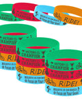 24 Piece Bicycle Theme Motivational Silicone Wristbands Set For Parties BMX Vibes Rubber Wristbands In Four Colors For Birthday Celebrations