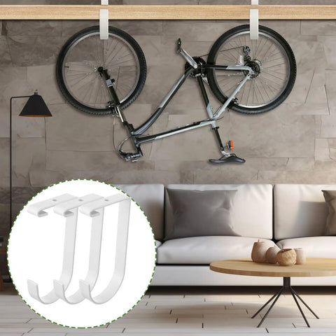 8 Pack Flat Bike Hooks For Garage Storage Elevate Overhead Racks And Wall Shelves Thickened Iron Hangers Easy Bike Hanging
