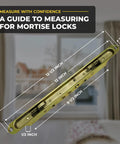 12.5 Inch Dual Point Double Hook Sliding Glass Door Mortise Lock With 3/8 Inch Recessed Plate And 12 Inch Hole Spacing For Offset And Center Latch Position In Alloy Steel For Enhanced Security And Durable Repair Door Hardware.