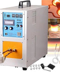 Heavy Duty 15KW Digital High Frequency Induction Heater with seamless temp control and water cooled design for metal melting.