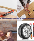 Heavy Duty Double Ended Contour Scribe Gauge With Smooth Ball Bearing Wheels And Locking Pencil Clamp for precise shape tracing.