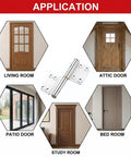 Application of Six Piece 4 Inch Lift Off Flag Hinges Kit With Screws for various doors and spaces.