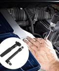Compact Mini Ratcheting Wrench And Socket Tool Kit Tough As Nails steel spanners shown in use for automotive repairs.