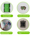 Image showing steps using Super Cool 6 Pack Drywall Outlet Marker Kit for positioning electrical boxes in drywall.