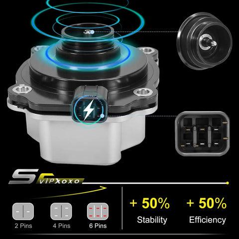Direct Swap Electric Coolant Water Pump Keep Your Daily Runner Frost Free For 2018 To 2023 Toyota Camry RAV4 Avalon Highlander Sienna Venza And Lexus ES NX 2.5L L4 Gas Engine No Sweat Replacement high-quality electric pump close-up with connector details.