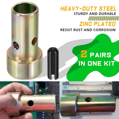 Two Pairs Cat 2 Quick Hitch Adapter Bushings Set For Category II 3 Point Tractors Heavy Duty Built Tough Workhorse Quick Hitch Fit