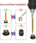 Detail of Six Piece Heat Set Insert Tool Kit With Soldering Iron Tips For Thread Inserts M2 To M6 All In One Heat Tool