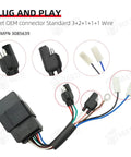 Close-up of ignition coil and spark plug CDI for Polaris Sportsman 500 Big Boss 500 Ranger 500 ATV UTV replacement parts 3085639.