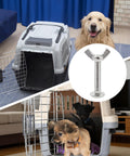 Works Like A Charm M6 Bolt And Butterfly Nut Set For Dog Crate Repairs, featuring steel bolt with puppy in pet carrier.