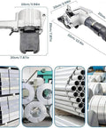 Boss Tier Pneumatic Steel Strapping Machine Heavy Duty Industrial Banding Tool Auto Tensioner And Cutter Sealer with dimensions