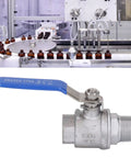 Heavy Duty Three Quarter Inch Npt Stainless Steel Ball Valve For Water Oil Gas Lines Featuring Rock Solid Shutoff And Zero Drip Leak Protection Engineered For Slick Flow And Tough Grind Use with blue handle and threaded port.