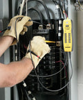 Person using Voltage And Continuity Tester With Non Contact AC Detection 50 600V AC Range DC Polarity Indication Twin Probes