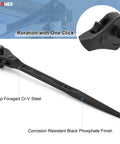 Dual Drive Ratchet Set Heavy Duty With Half Inch And Three Quarter Inch Spud Ratchet Sixteen Inch Length Scaffolding Wrench Cr-V Steel