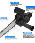 Straight Up Best Electric Chainsaw Attachment Modifies Standard Drills Into A Badass 6 Inch Power Cutter, featuring alloy chain and baffle design.