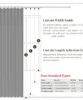 Diagram showing curtain width and length guide with illustration of 108 inch long dusty blush drapes for nursery and living room.