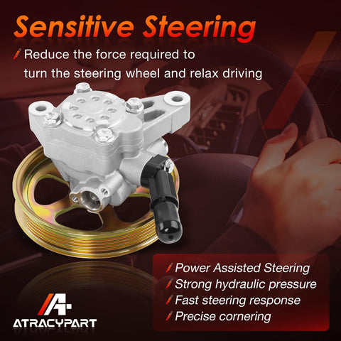 Power Steering Pump With Pulley For Honda Accord 2008 2012 Crosstour 2010 2012 Pilot 2009 2011 V6 3 5L Plug And Play Replacement 21 5494 96 5494 56110R70A11 Leak Free Quiet Smooth Steering