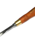 Pro Grade Corner Chisel 10 mm for Precision Woodworking with hornbeam handle and Cr Mn steel blade, 120 mm length, angled view