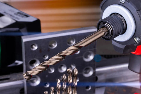 Beefy 14 Piece M35 Cobalt Drill Bit Set For Stainless Steel And Hard Metals And Cast Iron, Jobber Length With One Quarter Inch Hex Shank