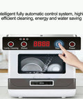 Genuine Kitchen Game Changer Portable Countertop Dishwasher Built For Apartments And Dorms Delivers Tough High Temp Cleanup With 360 Degree Rotating Spray Including Rack control panel with start button and digital display.