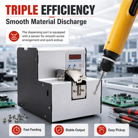 Heavy Duty Automatic Screw Feeder Machine With Smart Precision Counting Capabilities Brings Serious Bang For Your Buck And Lightning Fast Throughput For Pro Shops Or Weekend Warrior Build Projects No Sweat with smooth material discharge.