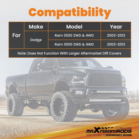 Adjustable Front Track Bar For Ram 2500 3500 2003-2013 Fit 2-6 Inch Lift, eye-to-eye 39.37-43.31 inches, compatibility chart