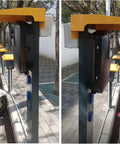 Hella Tough Universal Electric Vehicle Charger Cover And Weather Shield Roof For Outdoor Charging Station Pile Wall Box Accessory Rust Proof Canopy Guard mounted on EV charging station.