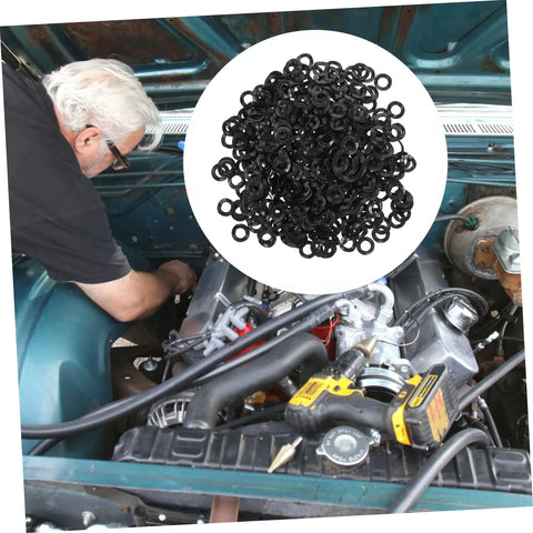 500 Pieces Spring Wave Washer Gasket Kit For Plumbing And Automotive Use Durable Steel Wave Washers To Reduce Friction Prevent Loosening And Improve Fastener Stability in a car engine bay