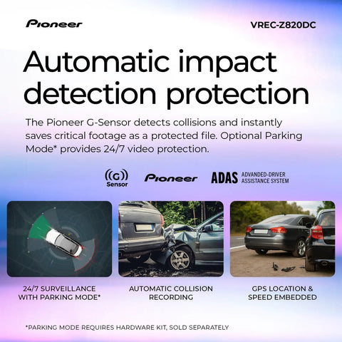 Image of Dual Dash Cam For Your Ride Front And Rear, 4K Front And 1080P Rear, AI ISP Starvis Night Vision, G-Sensor with ADAS, GPS features.
