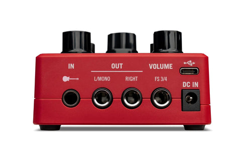 Rear view of POD Express Guitar Multi Effects Processor With HX Quality Tones, 7 Amps, 7 Cabs, 17 Effects And Built In Looper
