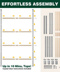 Effortless assembly guide for Natural Wood Chicken Perch Roosting Bars For Coop And Backyard Poultry with included parts displayed.