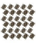 Antique Bronze Butterfly Hinge Set For Small Boxes And Craft Projects, 30 Pieces, 20x17mm, Includes 120 Screws, Iron Hardware With Anti Rust Coating