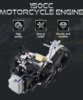 Gy6 150cc Short Case Engine Kit For Two Wheel Scooters And Mopeds CVT Ready with metal shell and installation features