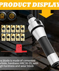Face mill arbor with R8 shank and 50mm cutter, 7/16-20UNF, includes 10 APMT1604 carbide inserts and T15 wrench